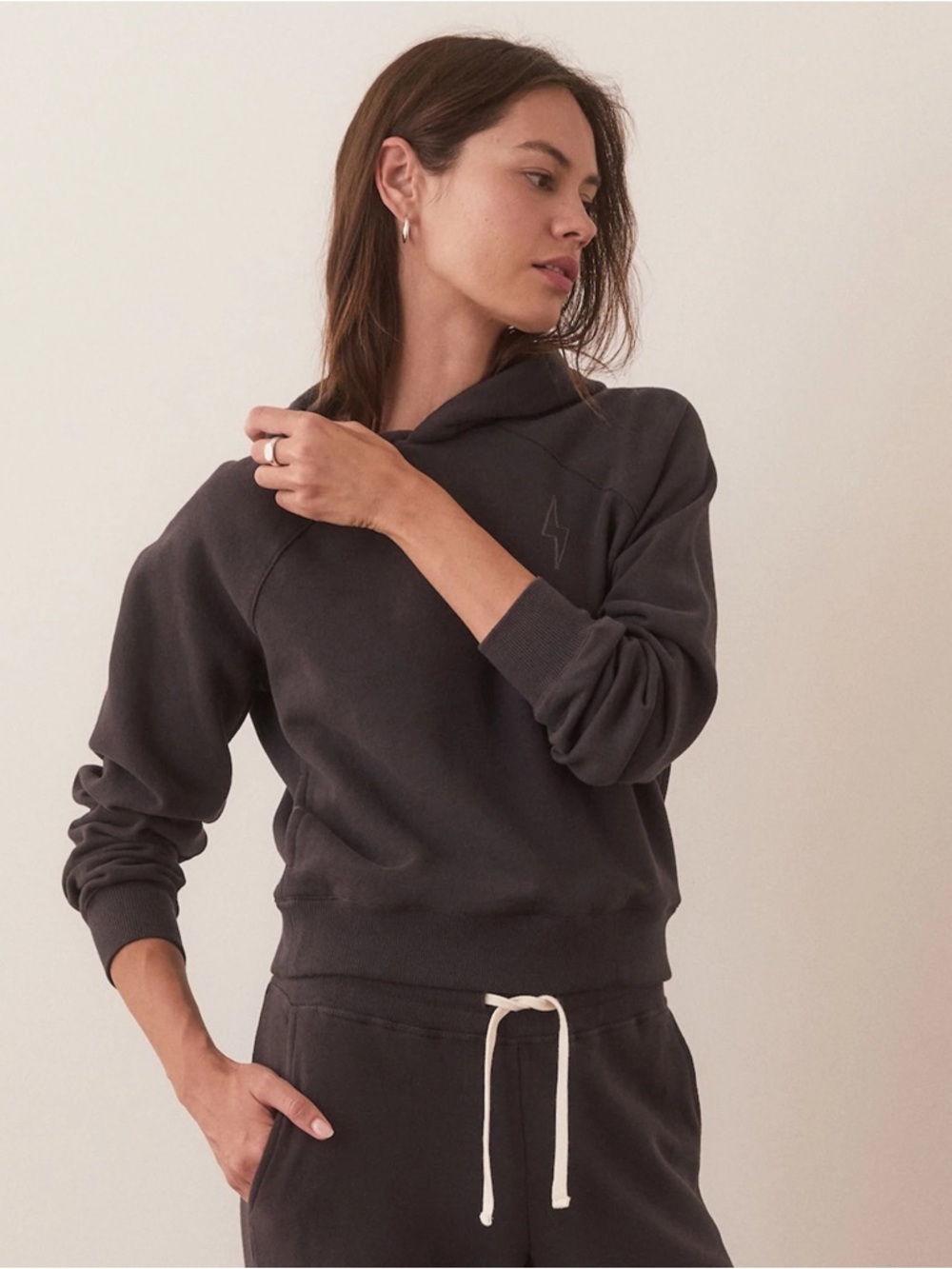 Marine Layer Cloud 9 Fleece Hoodie, Washed Black, Sz: small